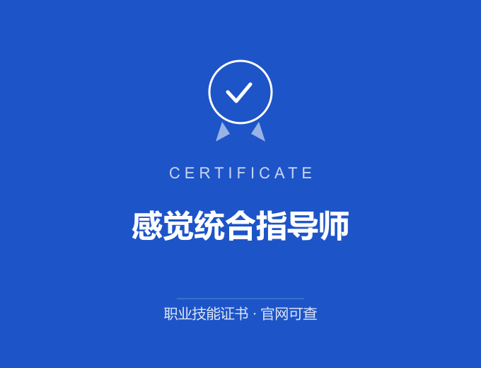 郑州感觉统合指导师证书 蓝色证书封面 职业技能证书 发证机构官网可查